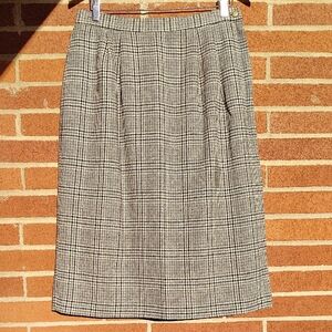 🩶 Haberdashery Wool Plaid Skirt. Size 14. Vintage. Fabulous!